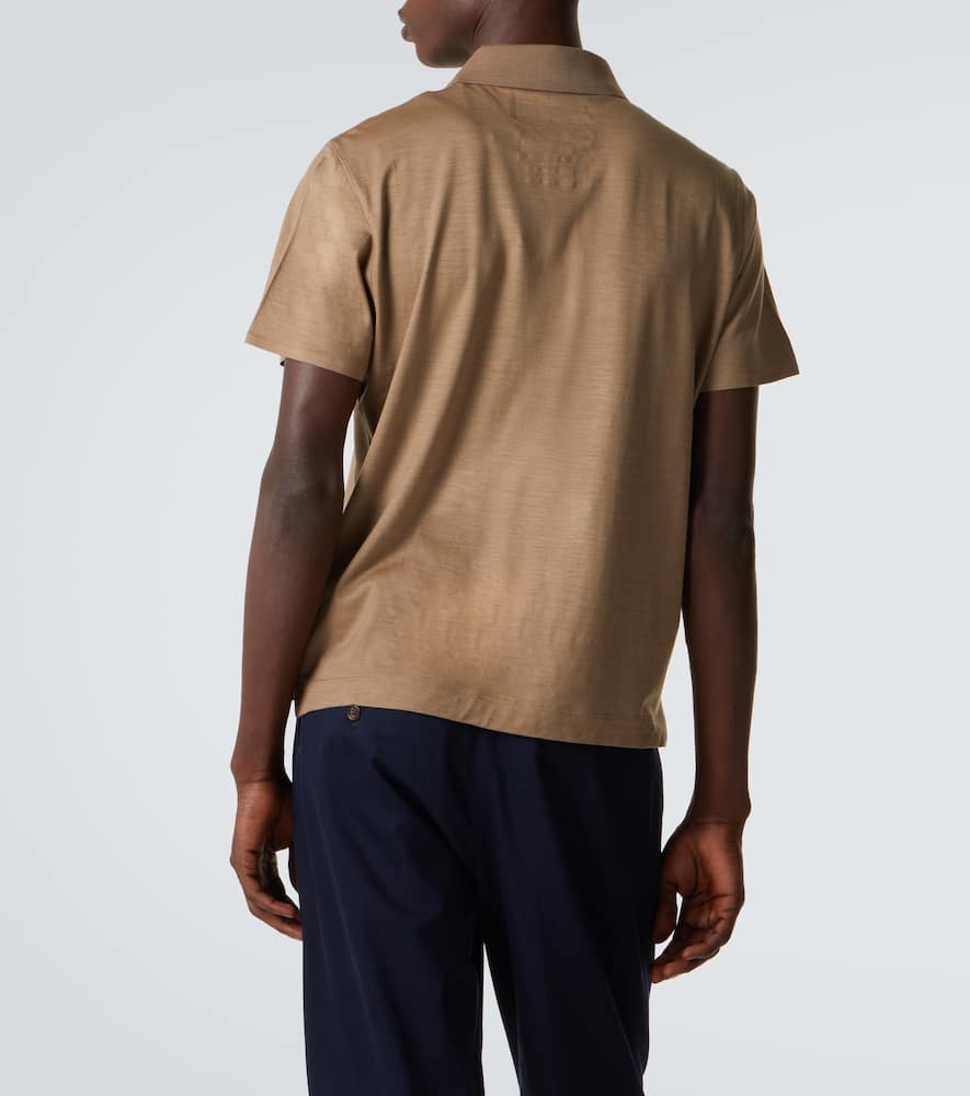 Wool and cashmere polo shirt