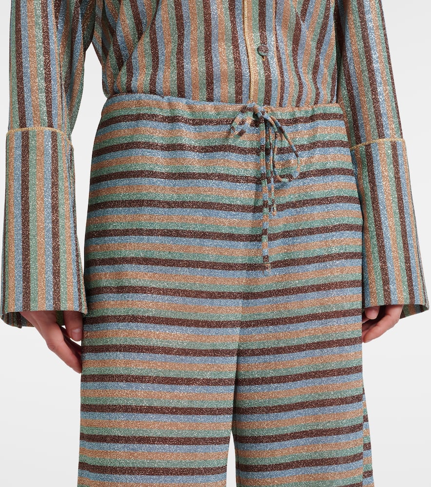 Oséree Lumière striped wide-leg pants