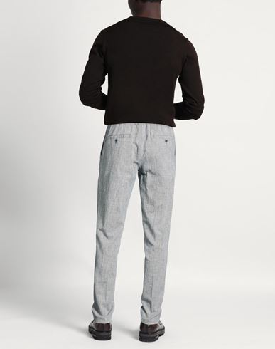 Man Pants Grey Size 32 Cotton, Linen, Elastane