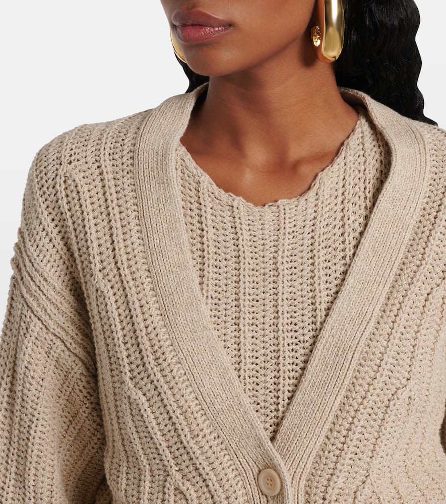 Stelvio linen and cotton cardigan