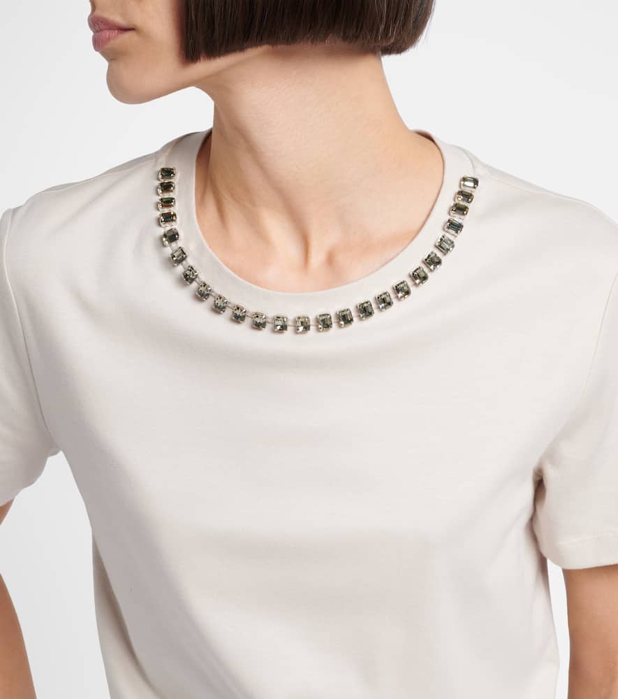Bingo embellished cotton-blend T-shirt
