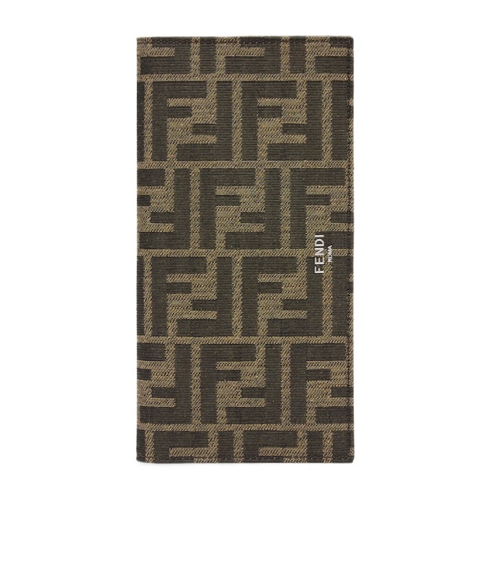 Brown FF fabric wallet