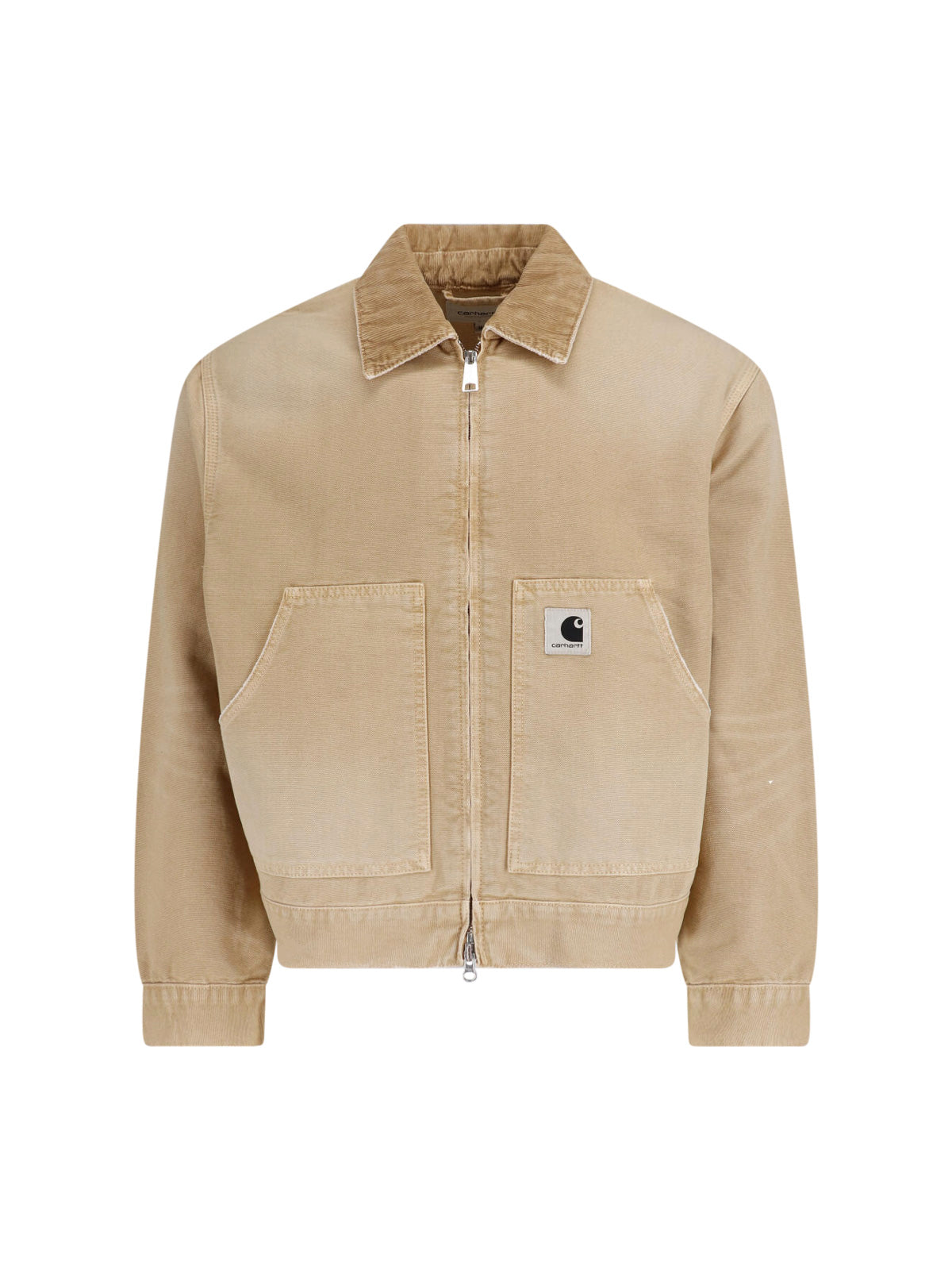 Canvas Work Jacket with Corduroy Collar