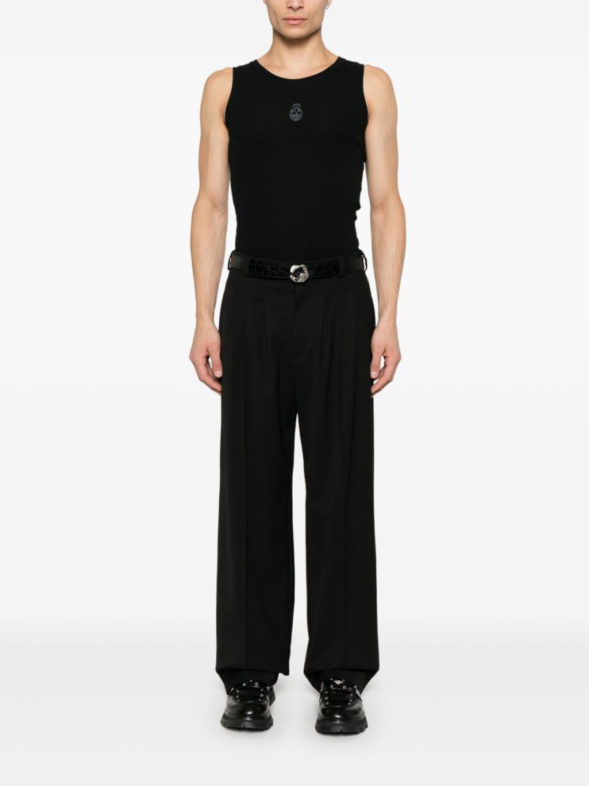 Alexander Mcqueen Men's Skull Tank Top in Black | Size Large | 815098QXAA91000