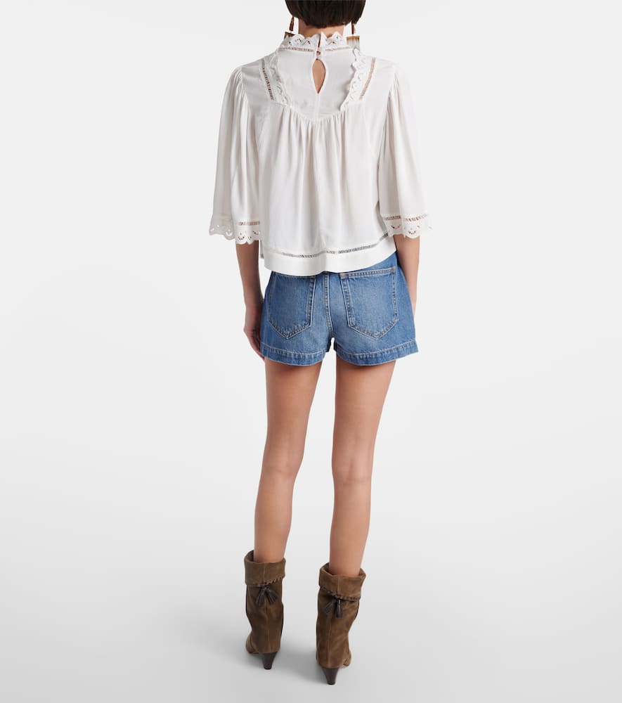 Frany broderie anglaise crêpe top