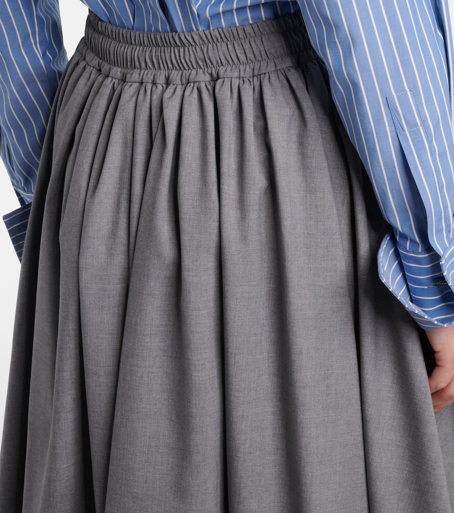 Livrea virgin wool midi skirt