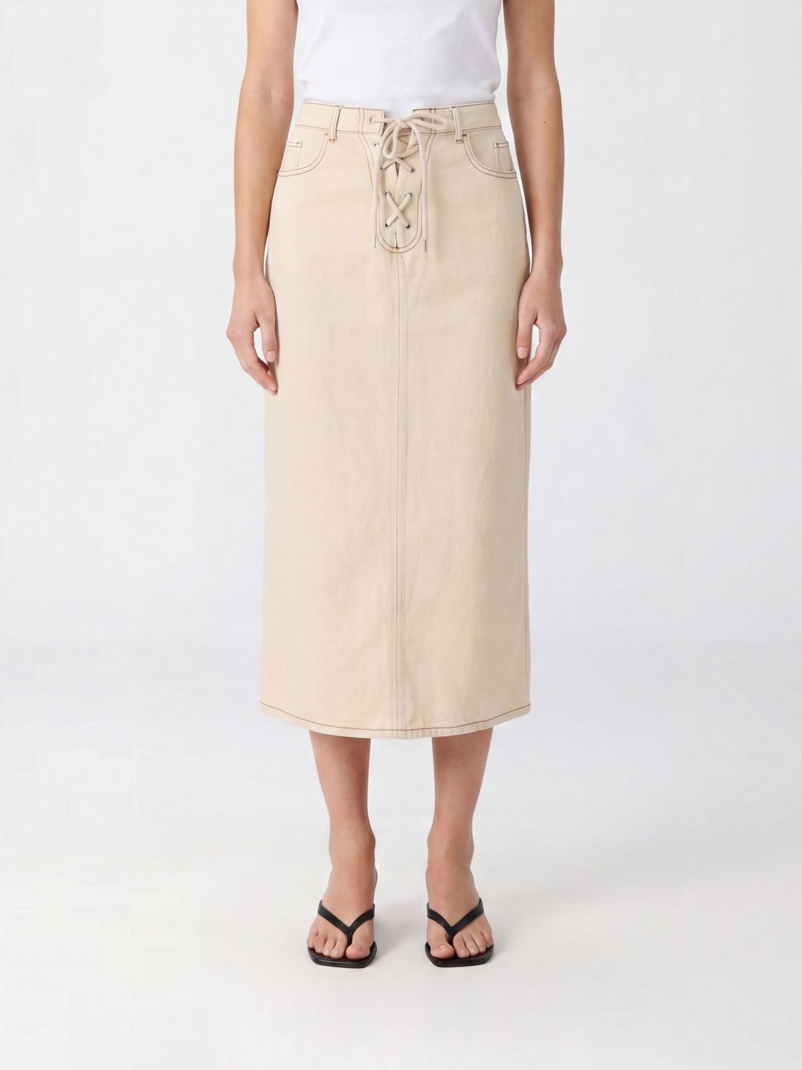 Skirt Woman color Ivory