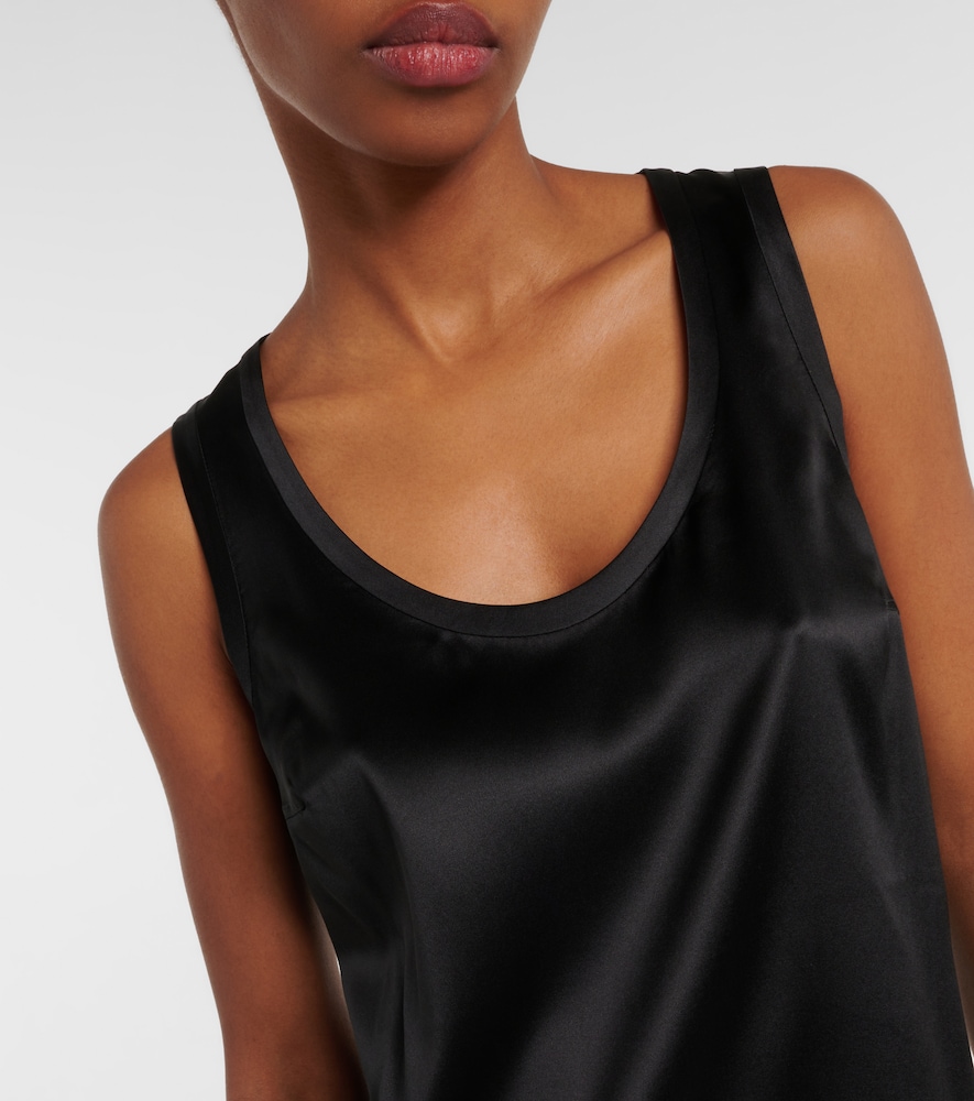 Silk-blend tank top