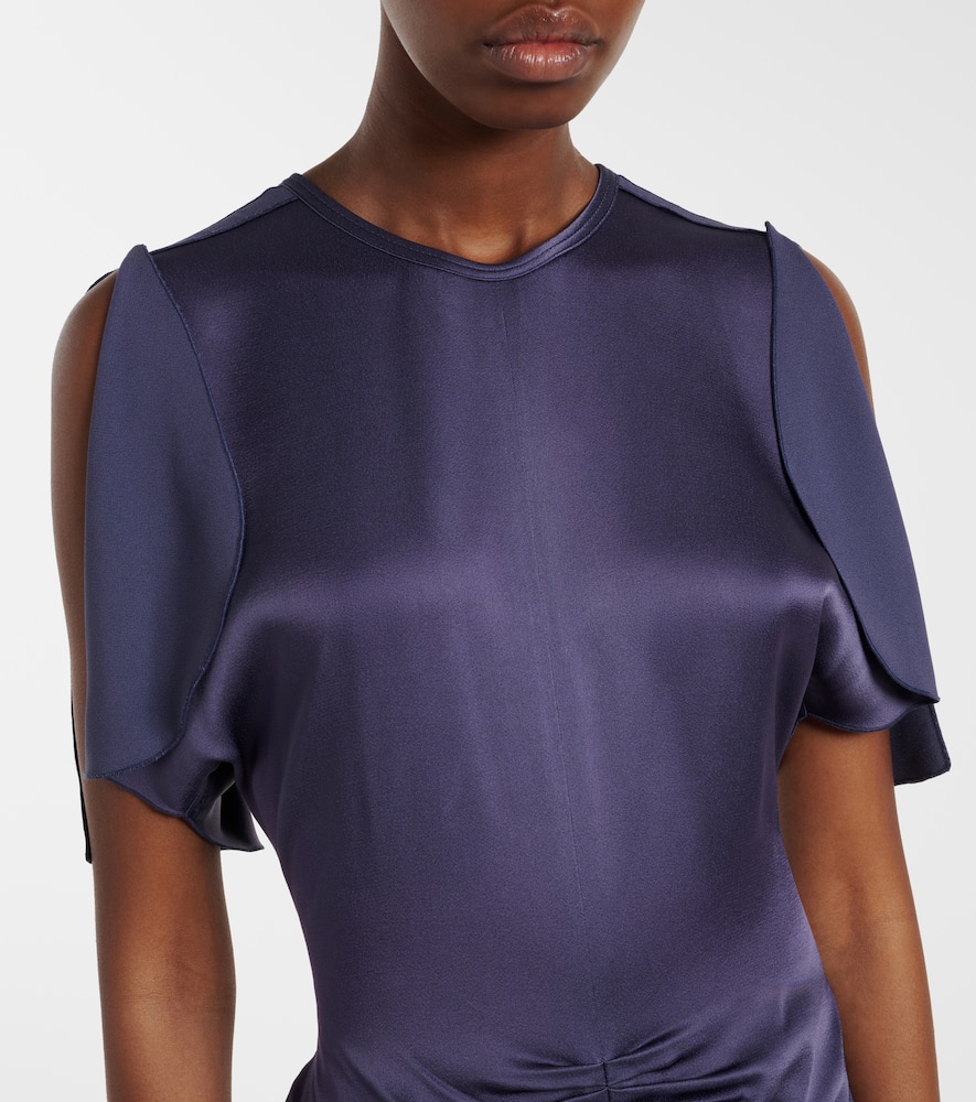 Isabella gathered satin gown
