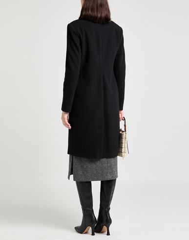 Collection Woman Coat Black Size XS Polyester, Rayon