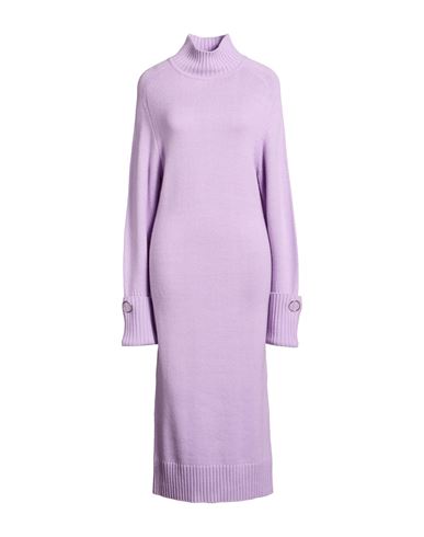 Woman Midi dress Lilac Size 2 Acrylic, Polyamide, Wool