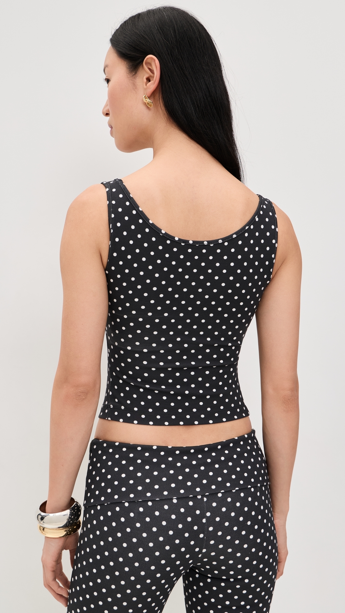 Luna Top Black Small Dot