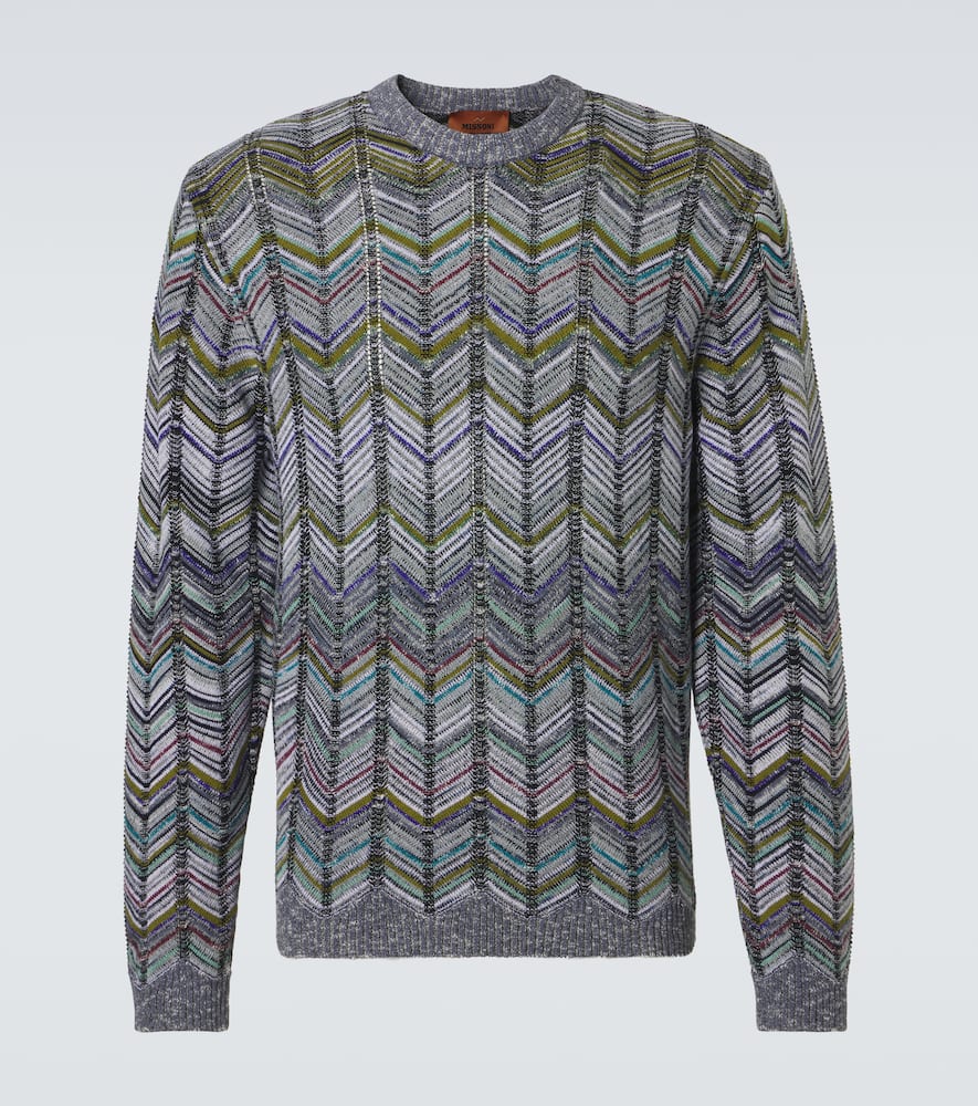Zigzag cotton sweater