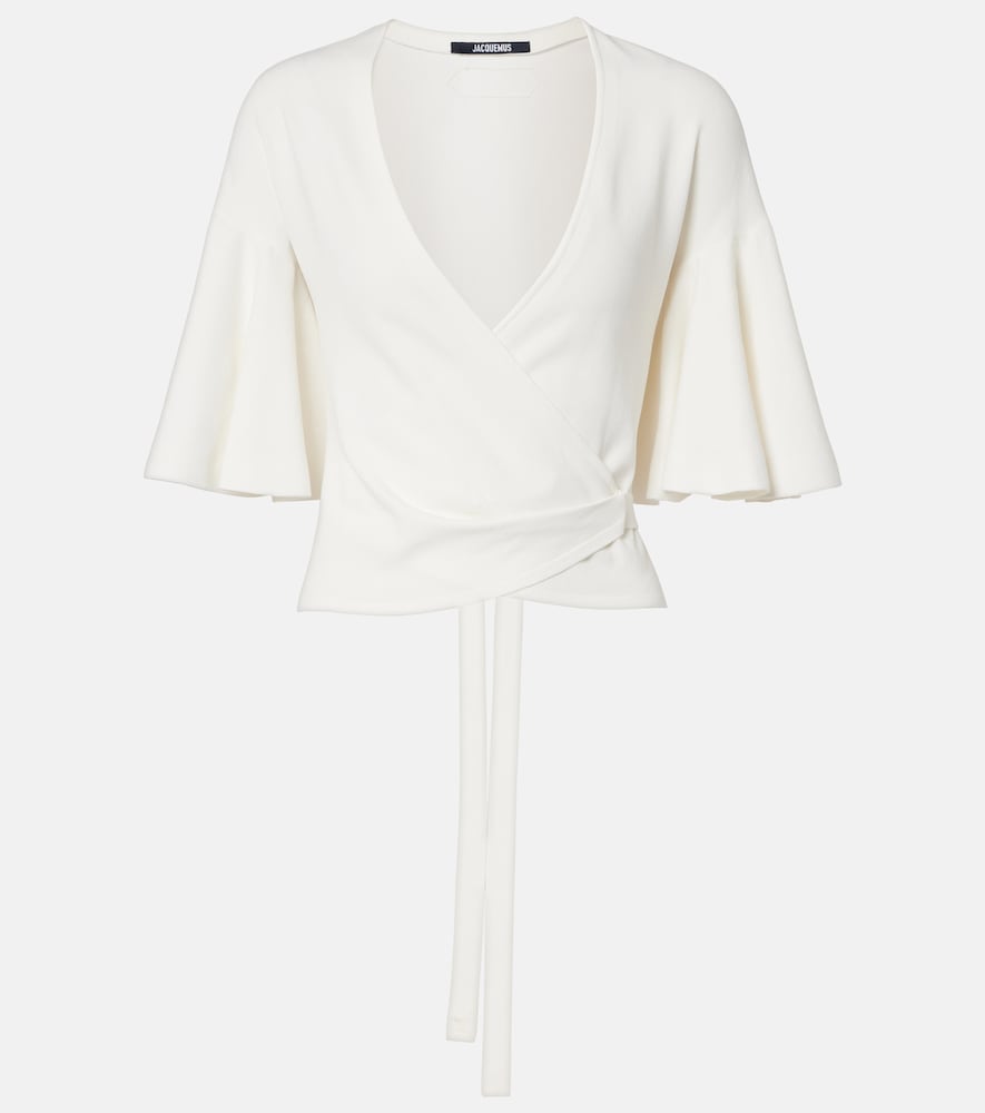 Paysan knitted jersey wrap top