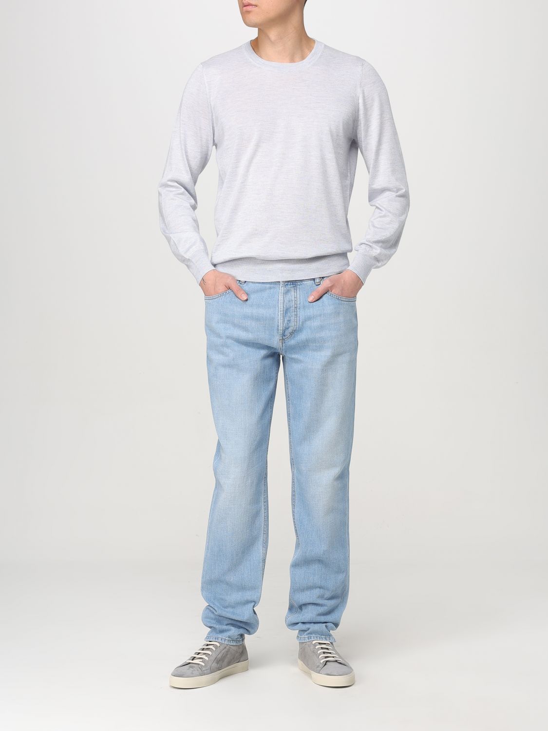 Sweater Men color Gnawed Blue
