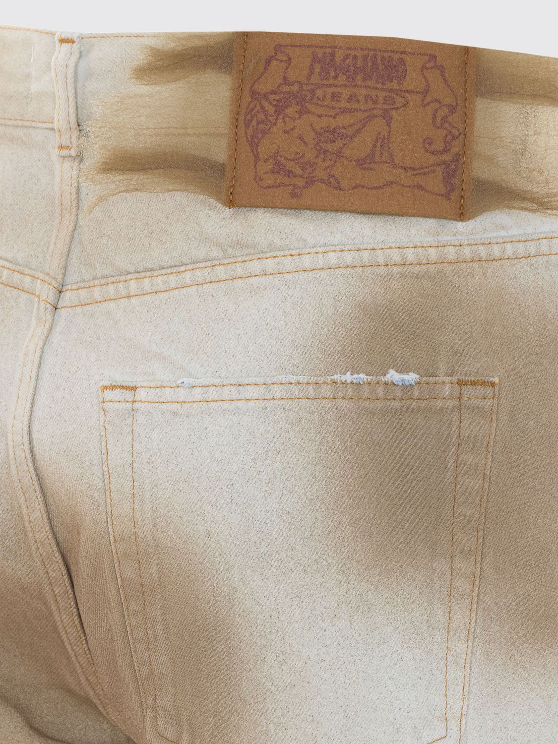 Jeans Men color Beige
