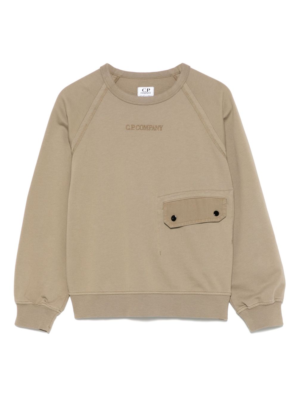 C.P. Company Kids logo-embroidered sweatshirt - Green