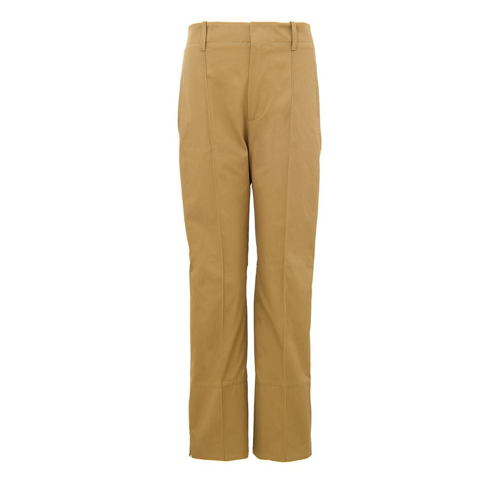 Cotton Twill Trousers — Beige