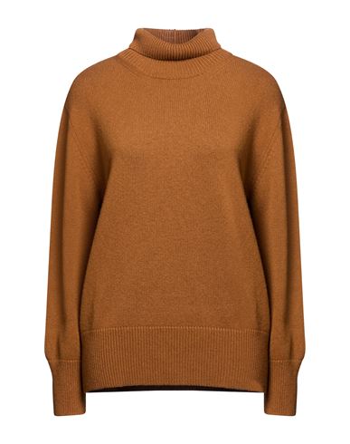 Woman Turtleneck Brown Size S Cashmere