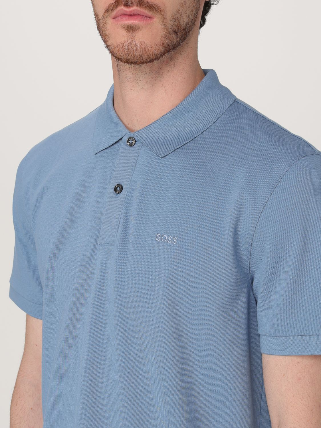 Polo Shirt BOSS Men color Gnawed Blue