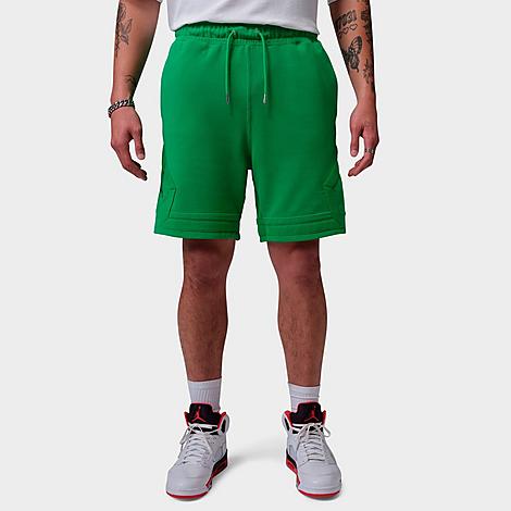 Men's Jordan Flight Fleece Diamond Shorts in Lucky Green