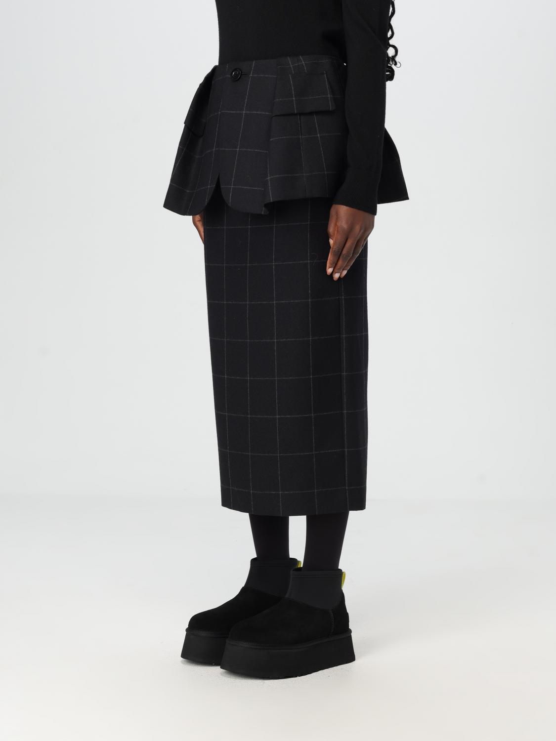 Layered midi skirt - Black