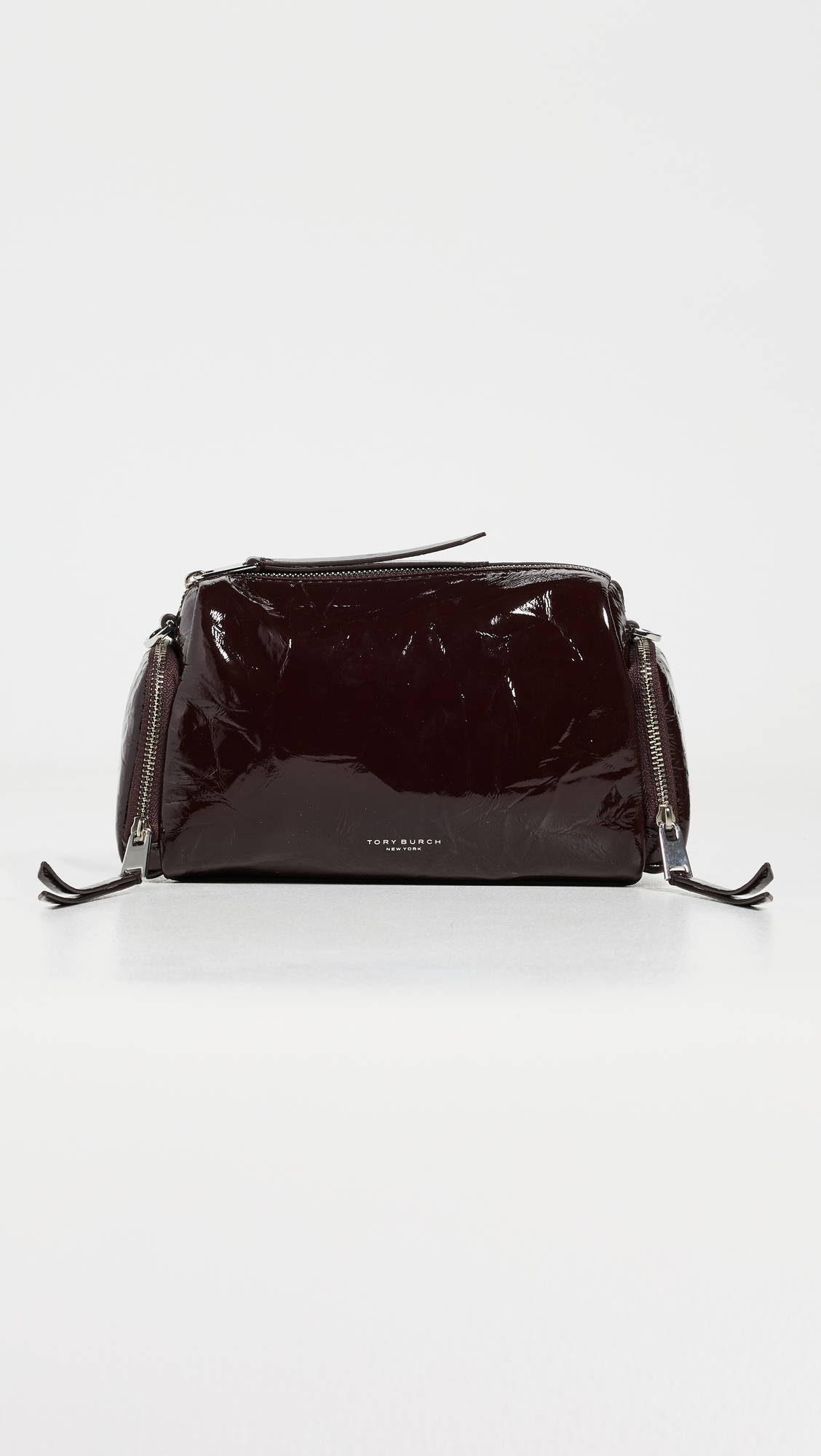 Perry Patent Voyager Shoulder Bag Deep Burgundy One Size