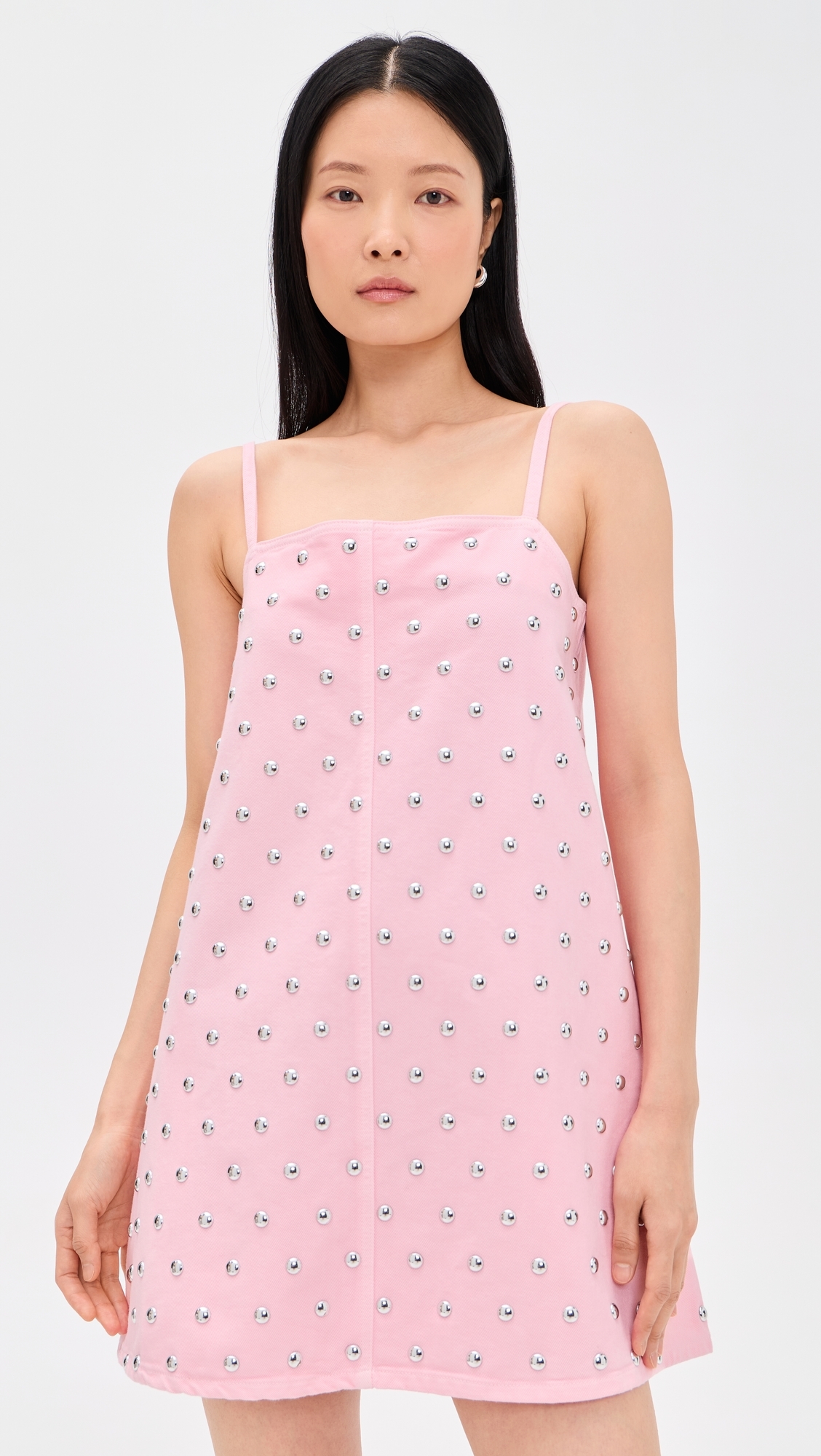 Studded Mini Dress Pink