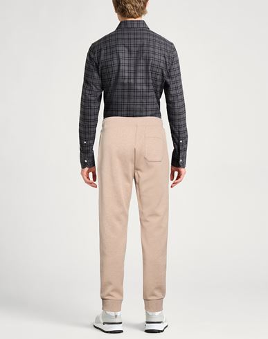 Man Pants Beige Size M Cotton, Recycled polyester