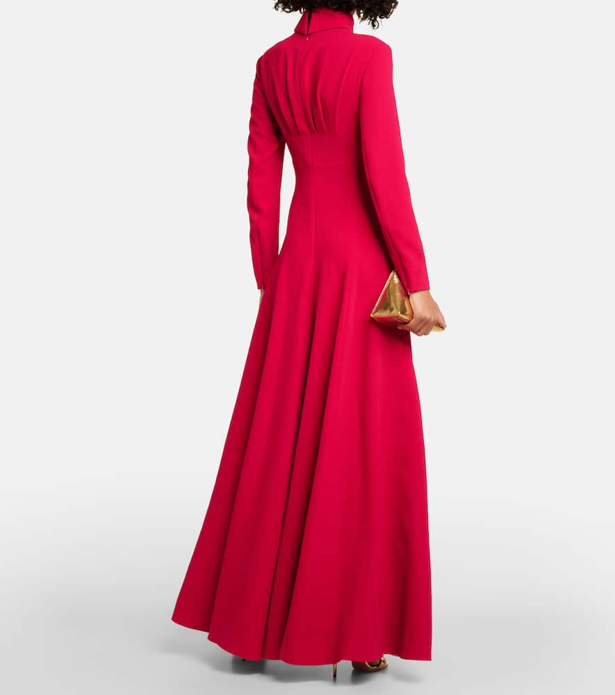 Oakley pleated crêpe maxi dress