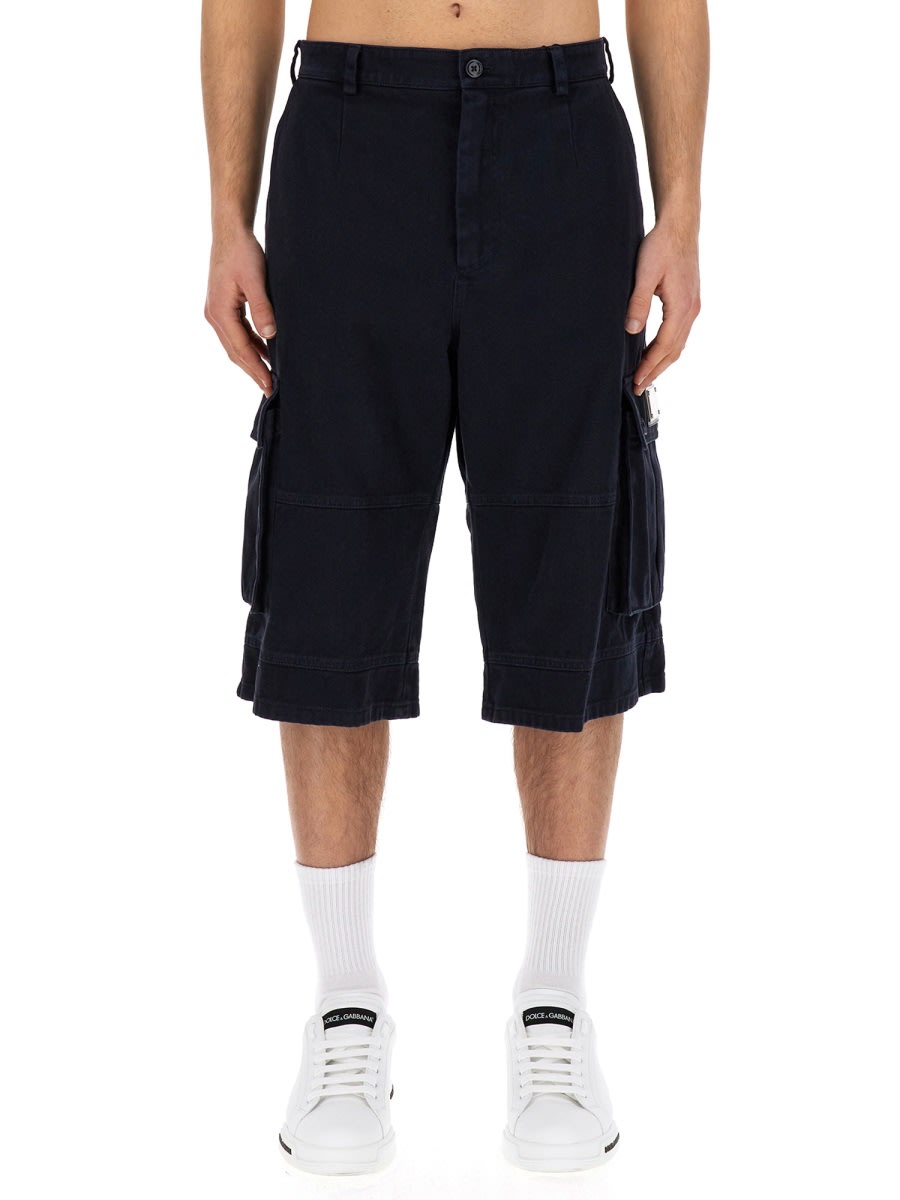 Logo Plaque Cargo Shorts