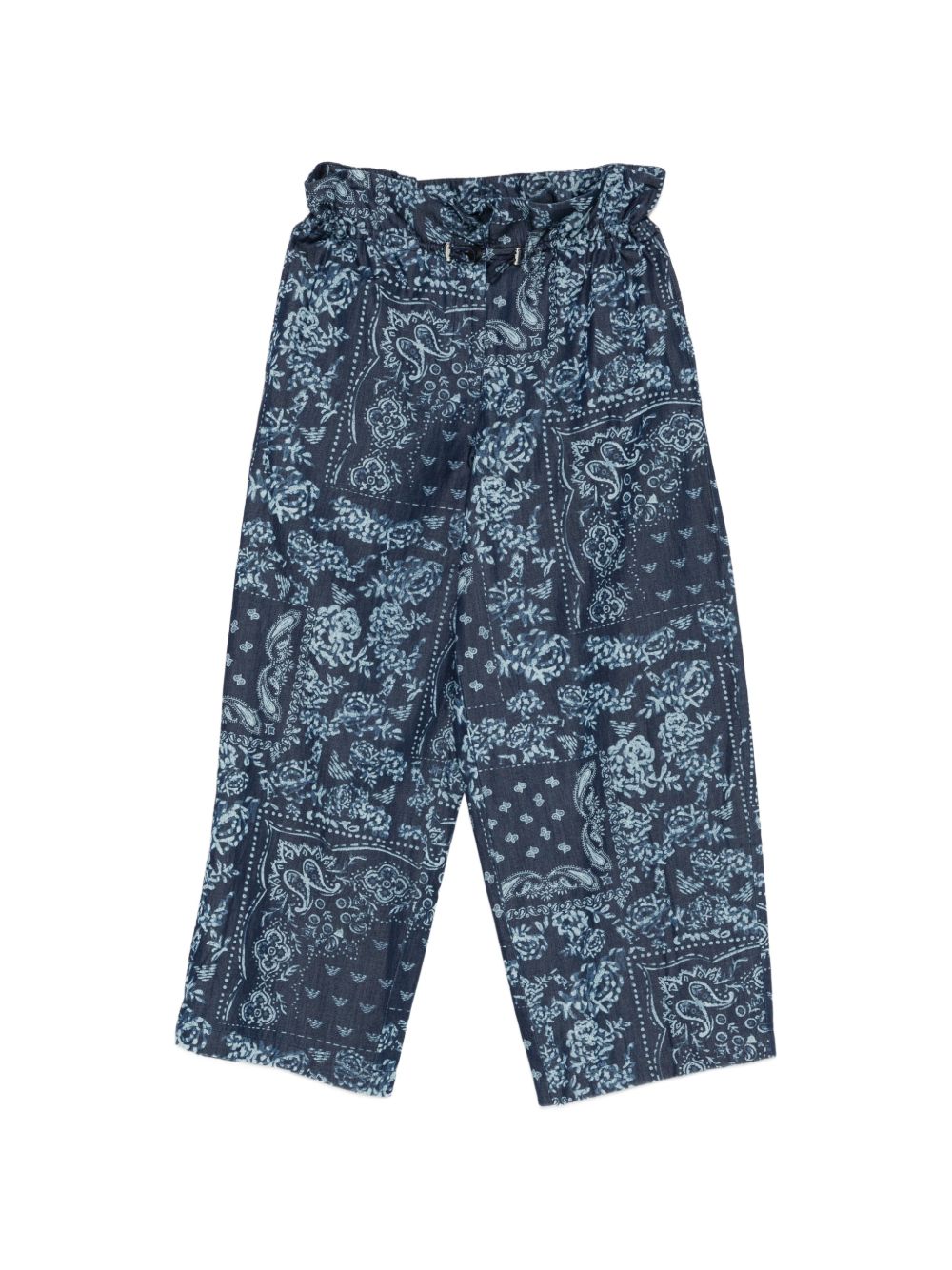 Printed cotton trousers