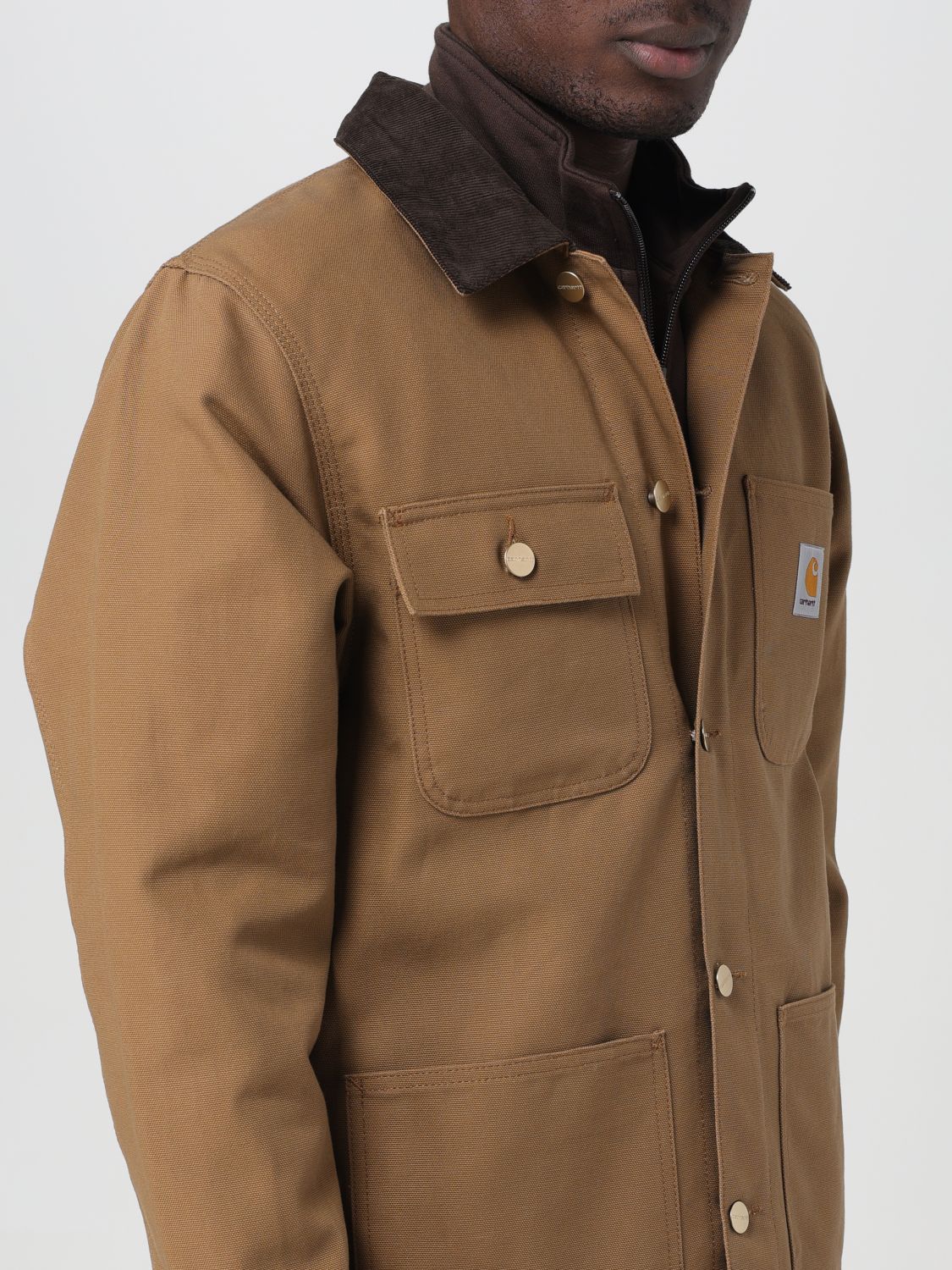 Coat Men color Brown