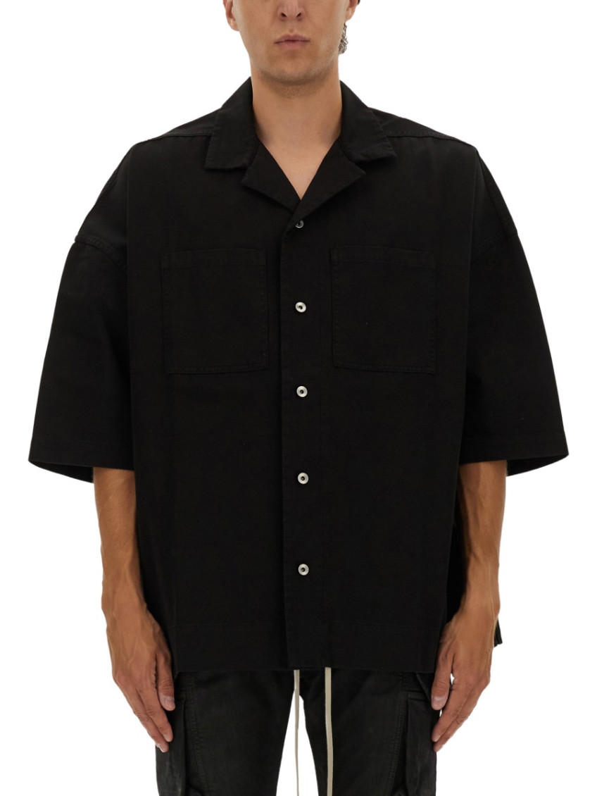 Black Oversized Solid Shirt
