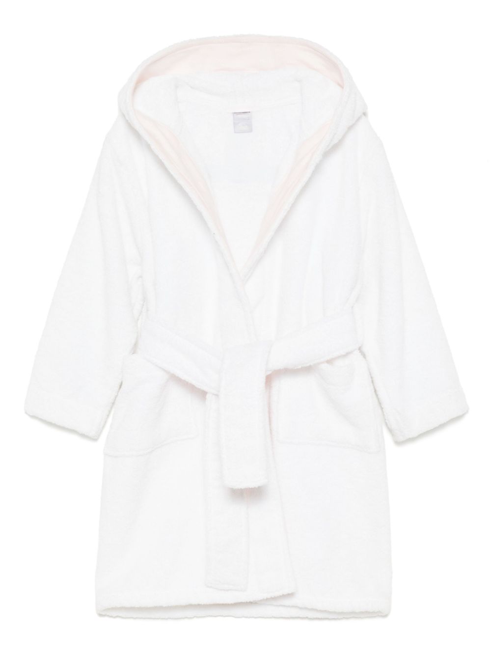 Cotton hooded coat - White