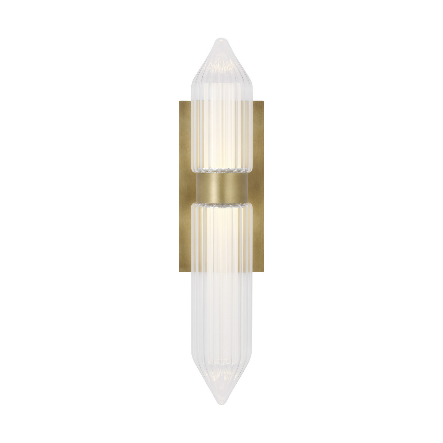 Plated Brass LED Wall Sconce from the Langston Collection
