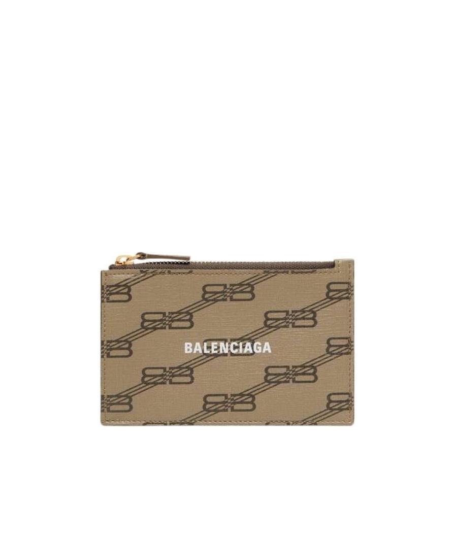 Portamonete Lungo E Portacarte Signature In Tela Rivestita Bb Monogram in Beige