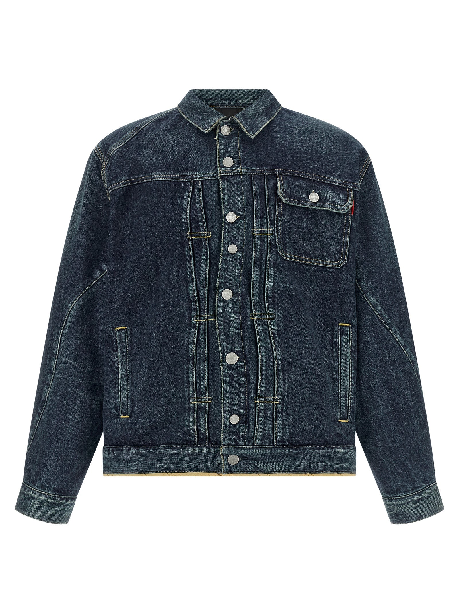 Stone-Washed Denim Jacket — Blue