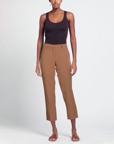 Woman Pants Camel Size 4 Polyester, Elastane
