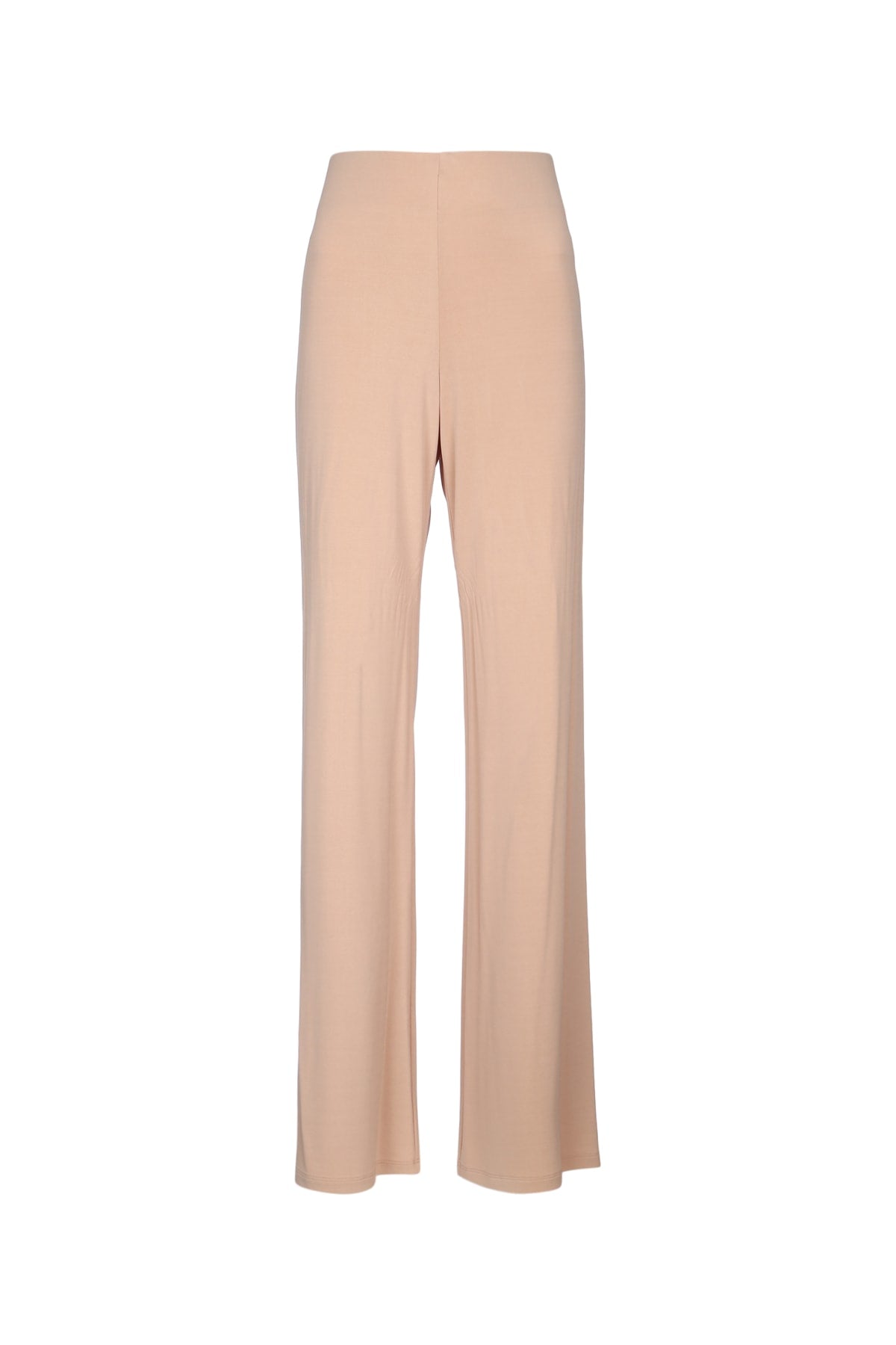 High-Waisted Trousers — Beige