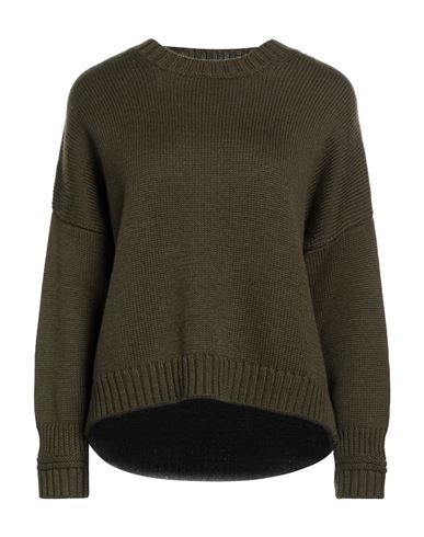Woman Sweater Military green Size 8 Merino Wool