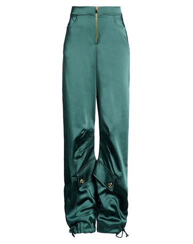 Woman Pants Deep teal Size M Polyester, Elastane