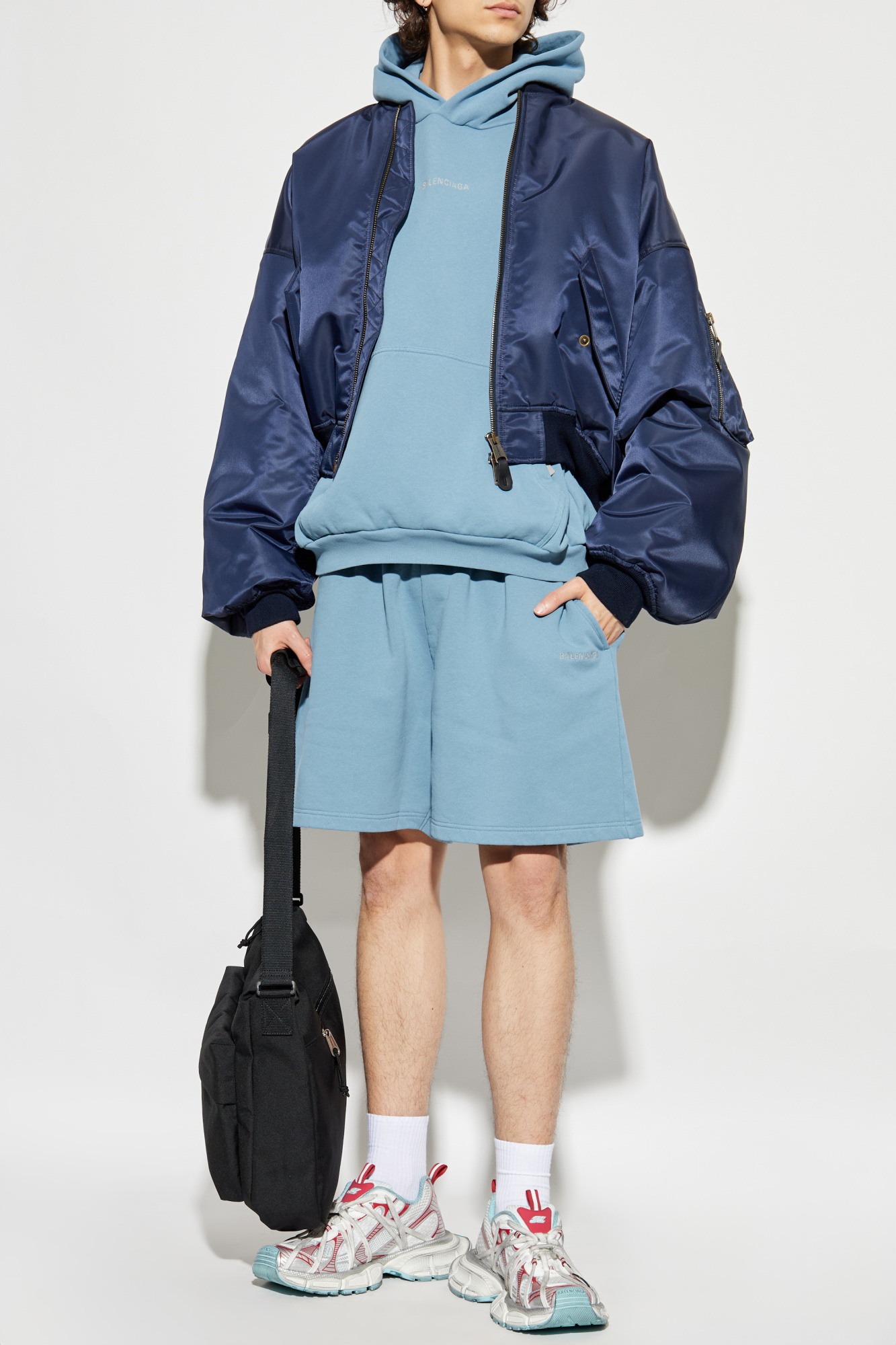 Balenciaga Hoodie, Men's, Blue