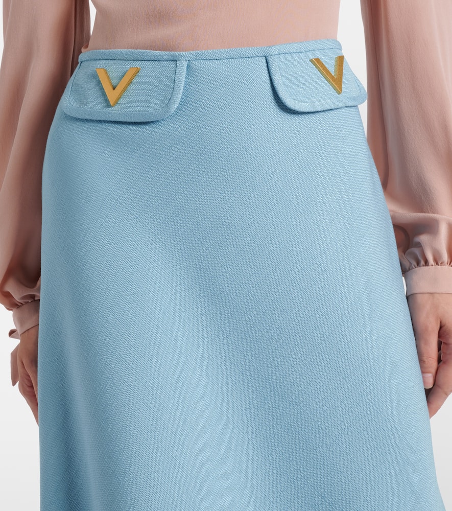 VLogo canvas midi skirt