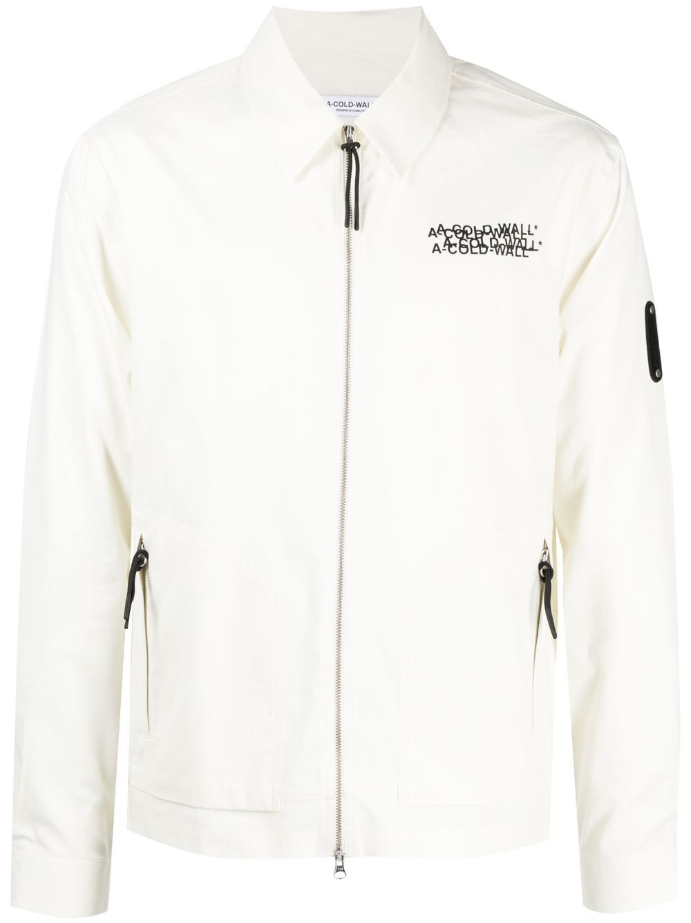 Logo-print overshirt - White