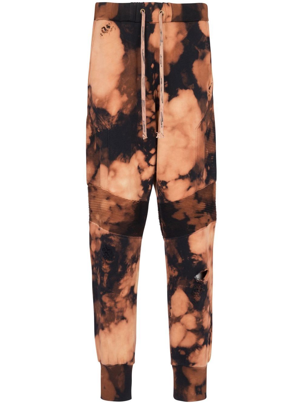 Tie-dye print track pants - Brown