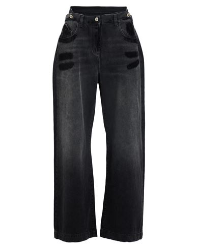 The Attico Woman Jeans Black Size 25 Cotton, Polyester, Elastane