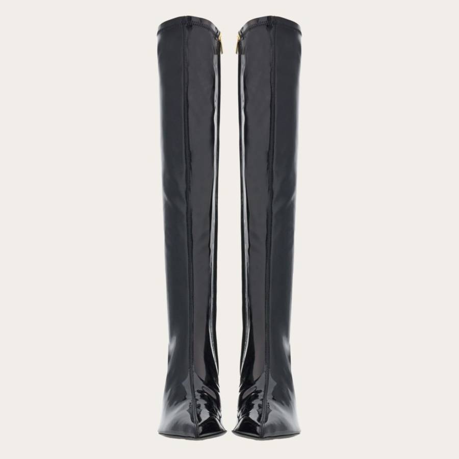 High Patent Stretch Boot