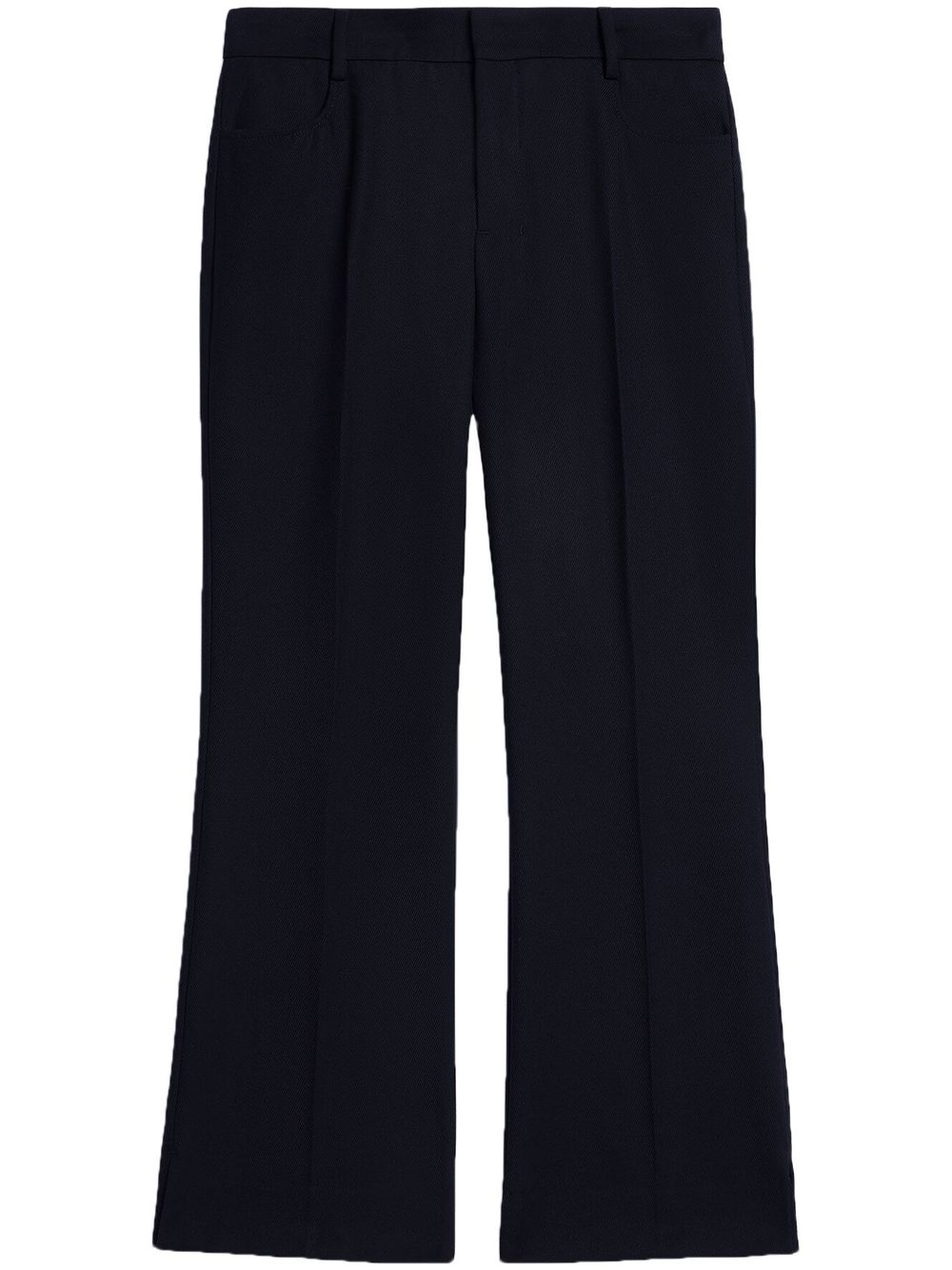 Cropped flared trousers - Black