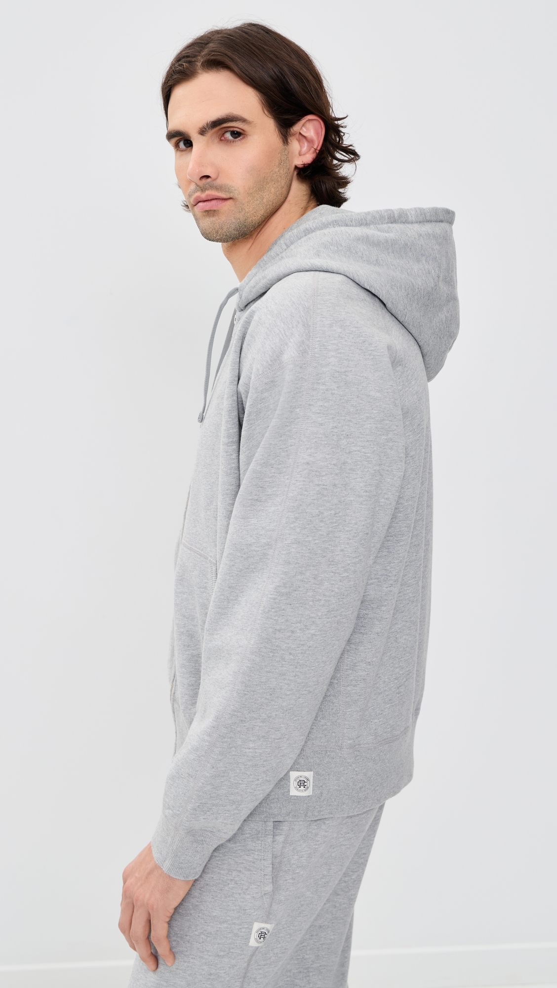 Relaxed Zip Hoodie Hgrey